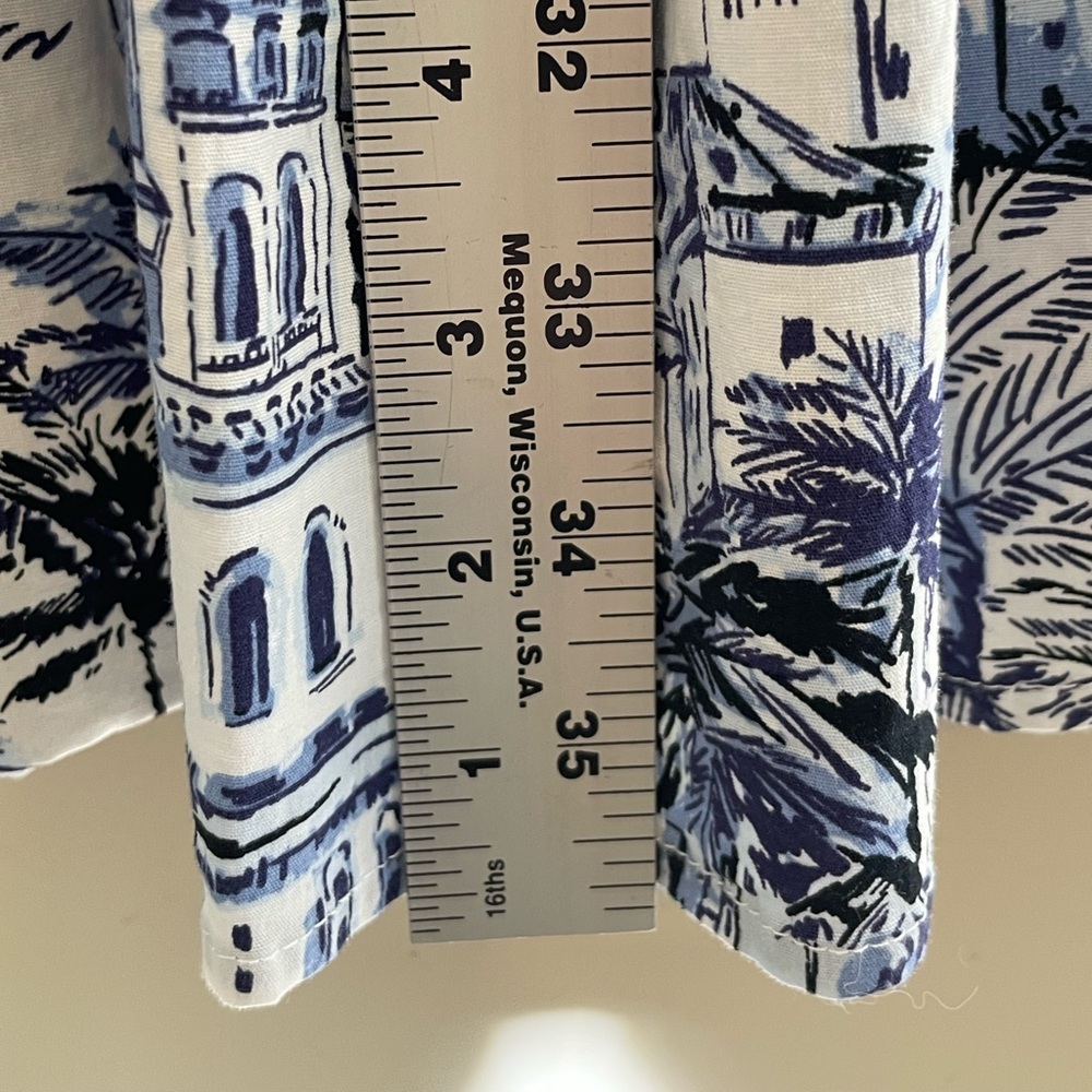 Calypso St. Barth Blue White Halter Cotton Mini Dress Sz Medium Tropical Resort - Picture 16 of 16